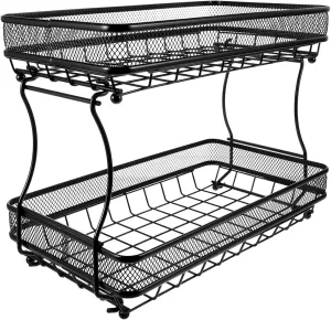 Detachable Fruit Basket Wire Kitchen Counter Storage for Fruits Snacks Vegetables Stylish Open Design for Freshness and Airflow Picnic Home Decor