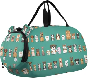 Different Type Of Cartoon Dogs Duffel Bags for Boys Small Gym Bags for Teens Dance Bag for Girls