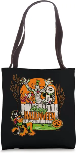 Disney 100 Mickey Donald Goofy & Pluto Happy Halloween D100 Tote Bag
