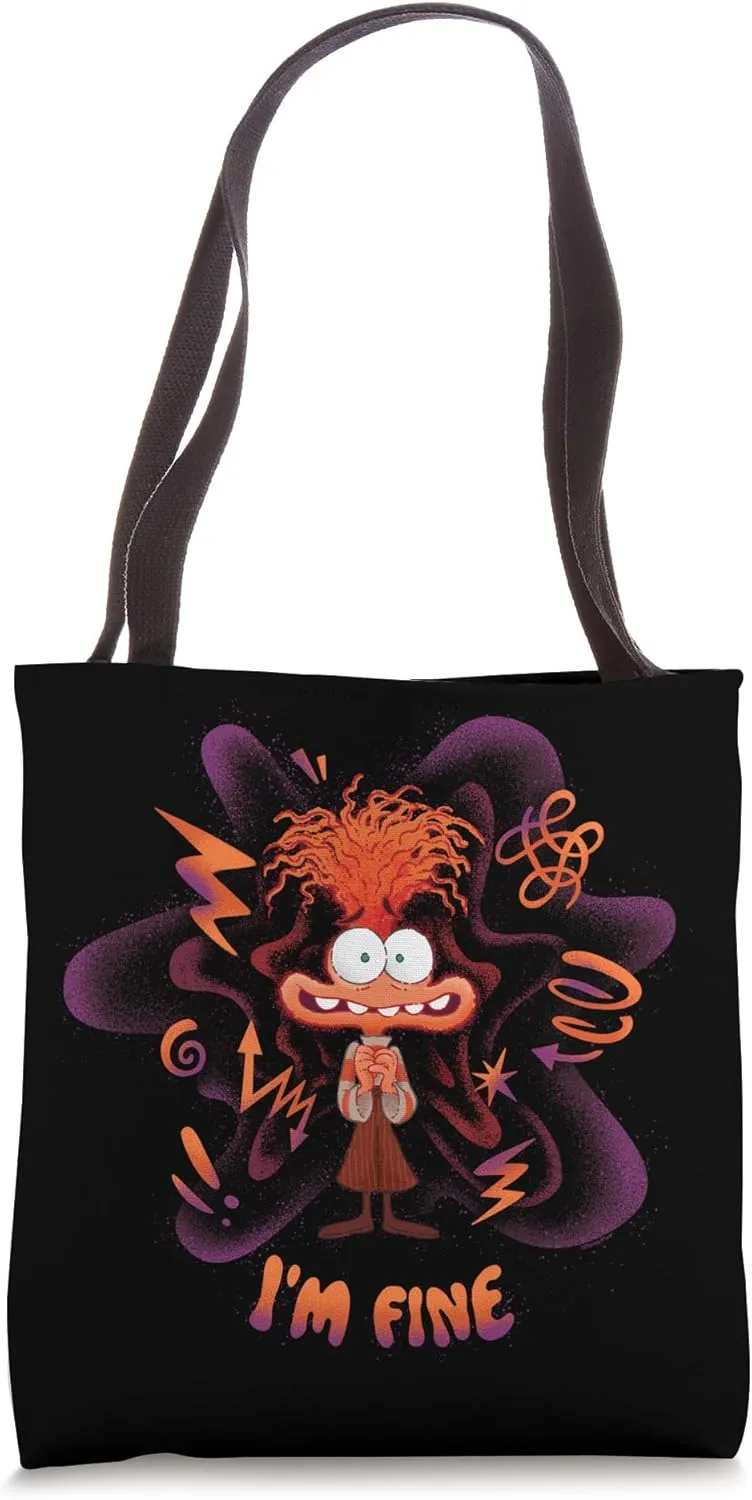 Disney and Pixar’s Inside Out 2 Emotions Anxiety I’m Fine Tote Bag