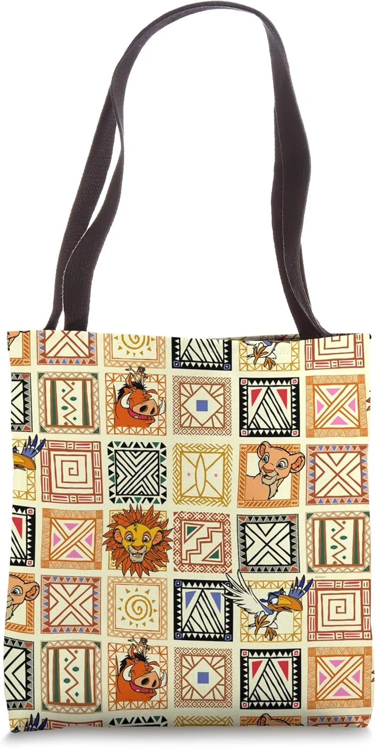 Disney The Lion King 30th Anniversary Simba Friends Pattern Tote Bag