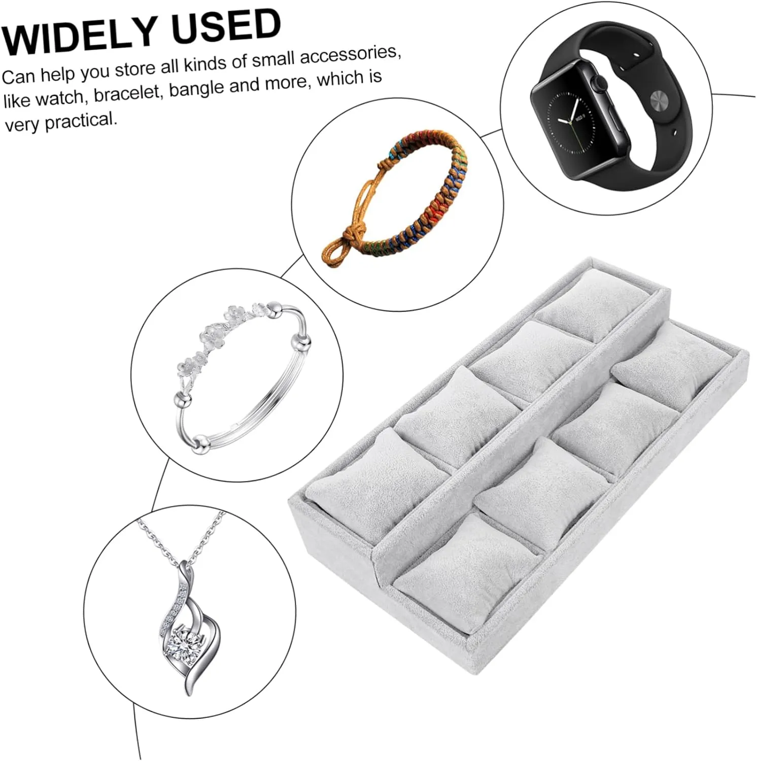 Display Plate Decorative Tray for Jewelry Storage Bracelet Pillow Display