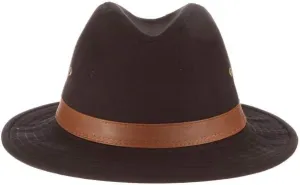 Dorfman Hat Co. Men's One-Piece Canvas Faux Leather-Trim Safari Hat