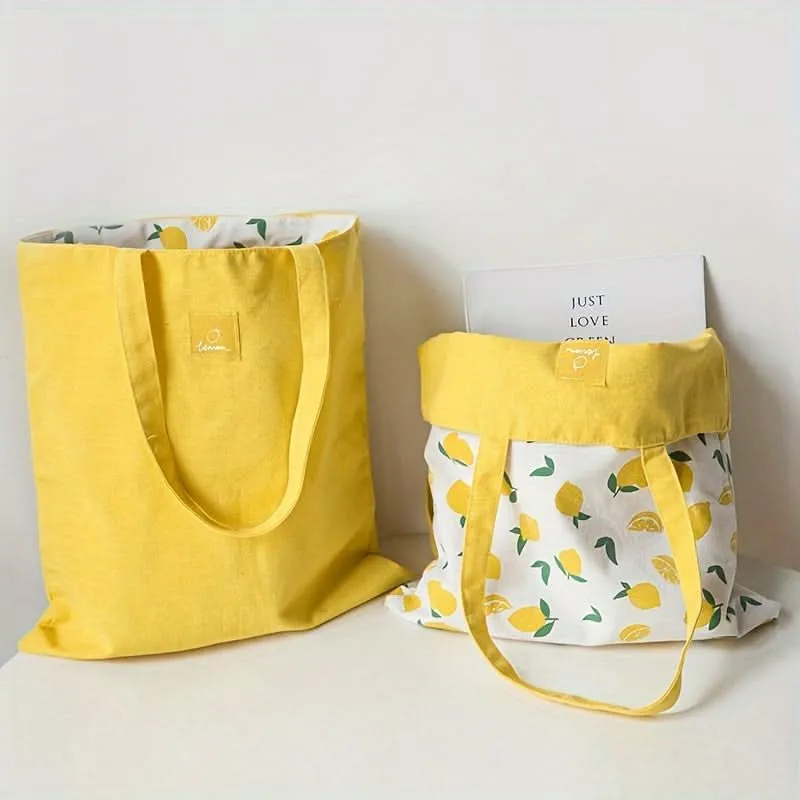 Double-Sided Reusable Tote Bag – Lightweight Eco Carryall
