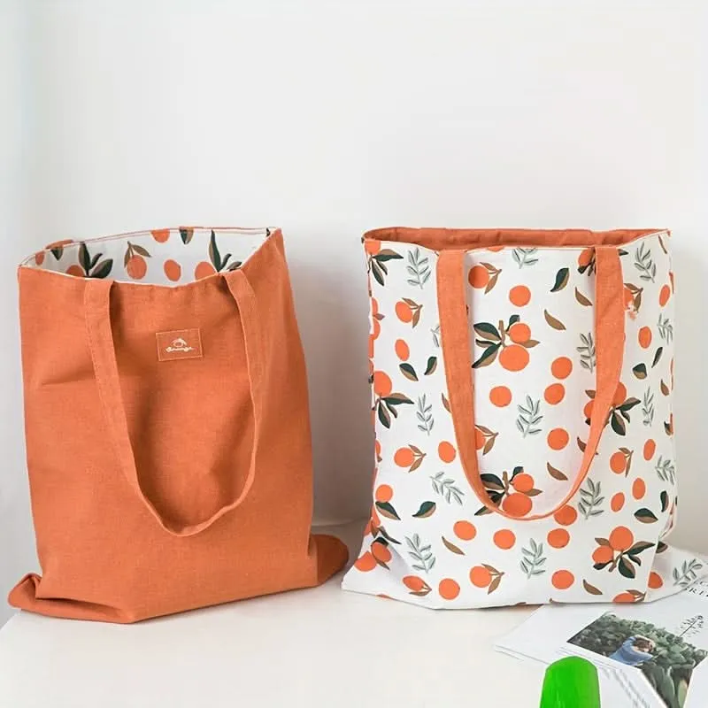 Double-Sided Reusable Tote Bag – Lightweight Eco Carryall
