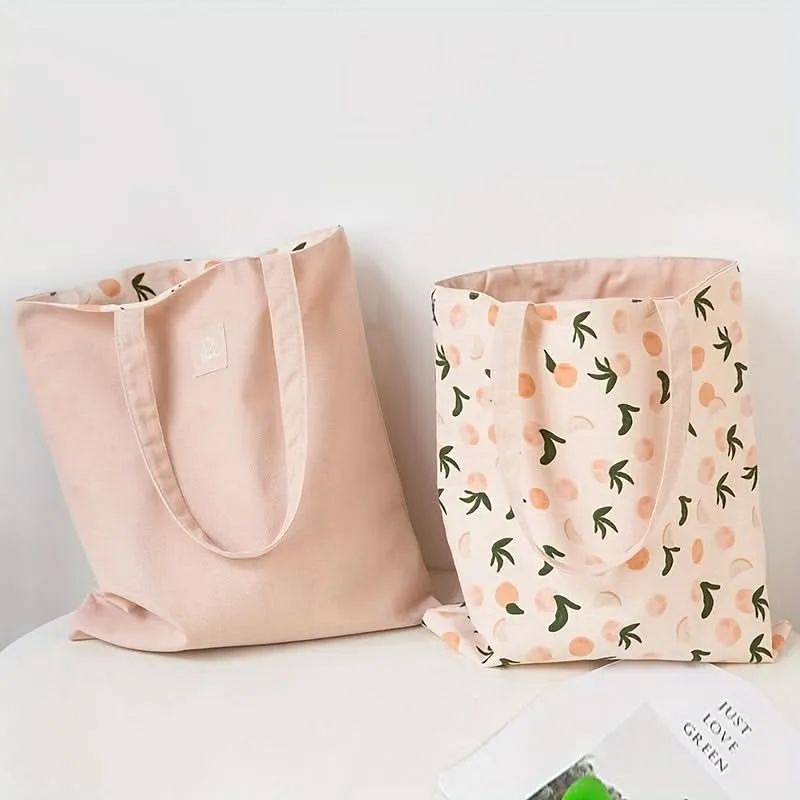 Double-Sided Reusable Tote Bag – Lightweight Eco Carryall