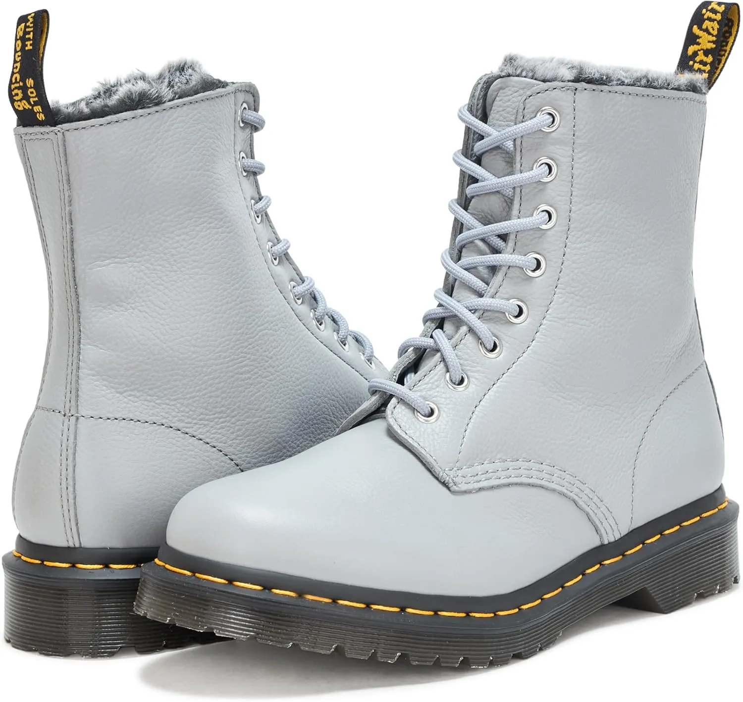 Dr. Martens Women's 1460 Faux Fur Lined Virginia Leather Boot Fashion