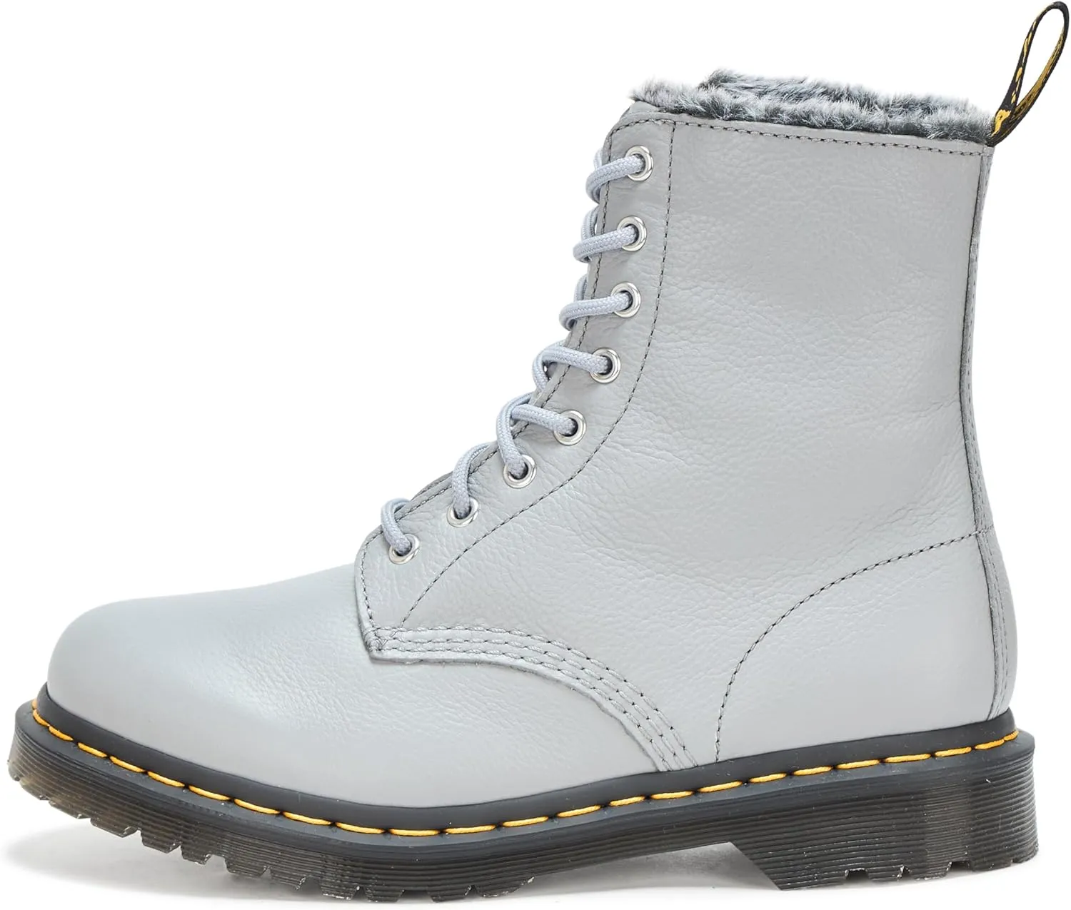 Dr. Martens Women's 1460 Faux Fur Lined Virginia Leather Boot Fashion