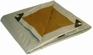 Dry Top 21824 Heavy Duty Tarp, 18x24 Feet, Silver/Brown