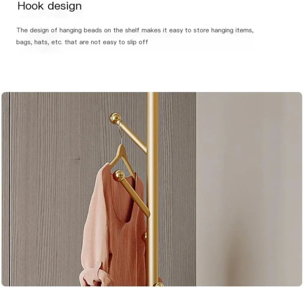 Drying Racks Wheeled Coat Rack Bedroom Clothes Rack Floor-Standing Mobile Clothes Rack Dirty Clothes Basket Storage Clothes Rail Pole,White-A