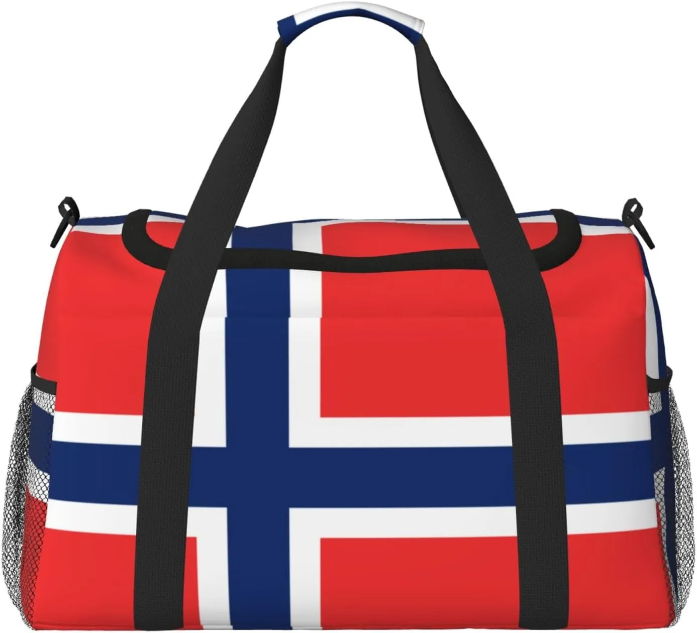Duffle Bag For Travel Norway Flag Travel Bag Carry On Bag For Womens Mens Gym Weekender Overnight Trips