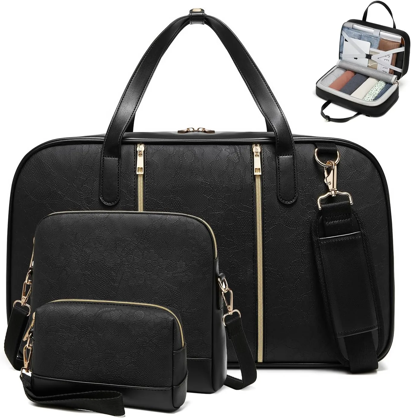 Duffle Bag for Travel,40L Weekender Bags for Women with Toiletry,Carry On Overnight Gym Bags for Women Personal Item Travel