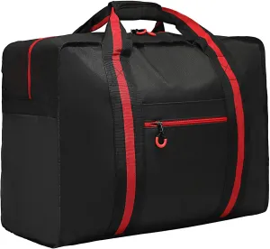 Duffle Bag for Women Men Small Travel Bag Heavy Duty Gym Bag 35 L Weekender Bag with Trolley Sleeve/Dry Wet Pocket