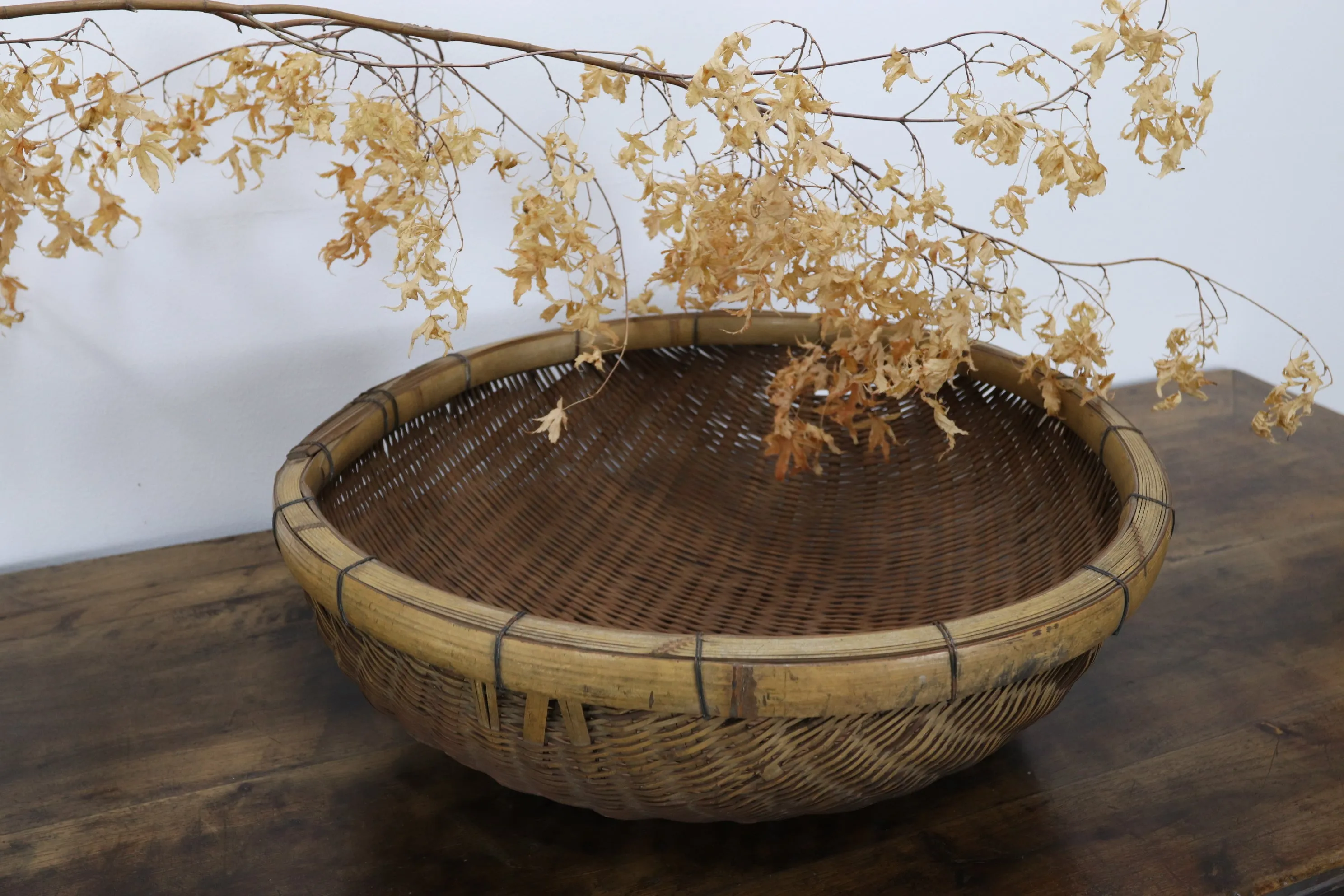 Early 20th Century Chinese Bamboo Basket