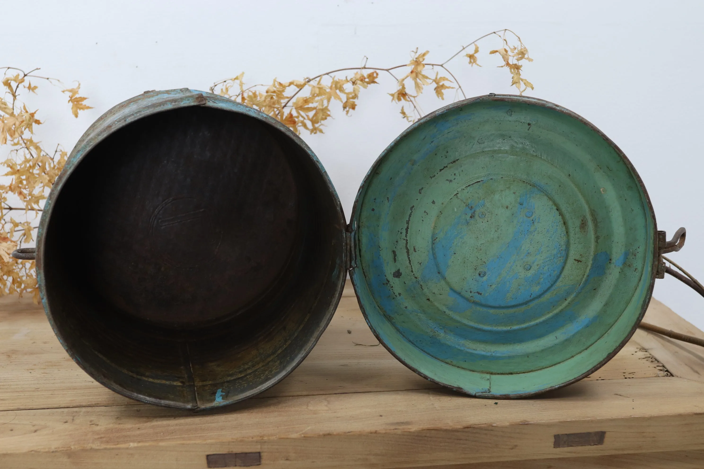 Early 20th Century Indian Rice Storage Drum (14)