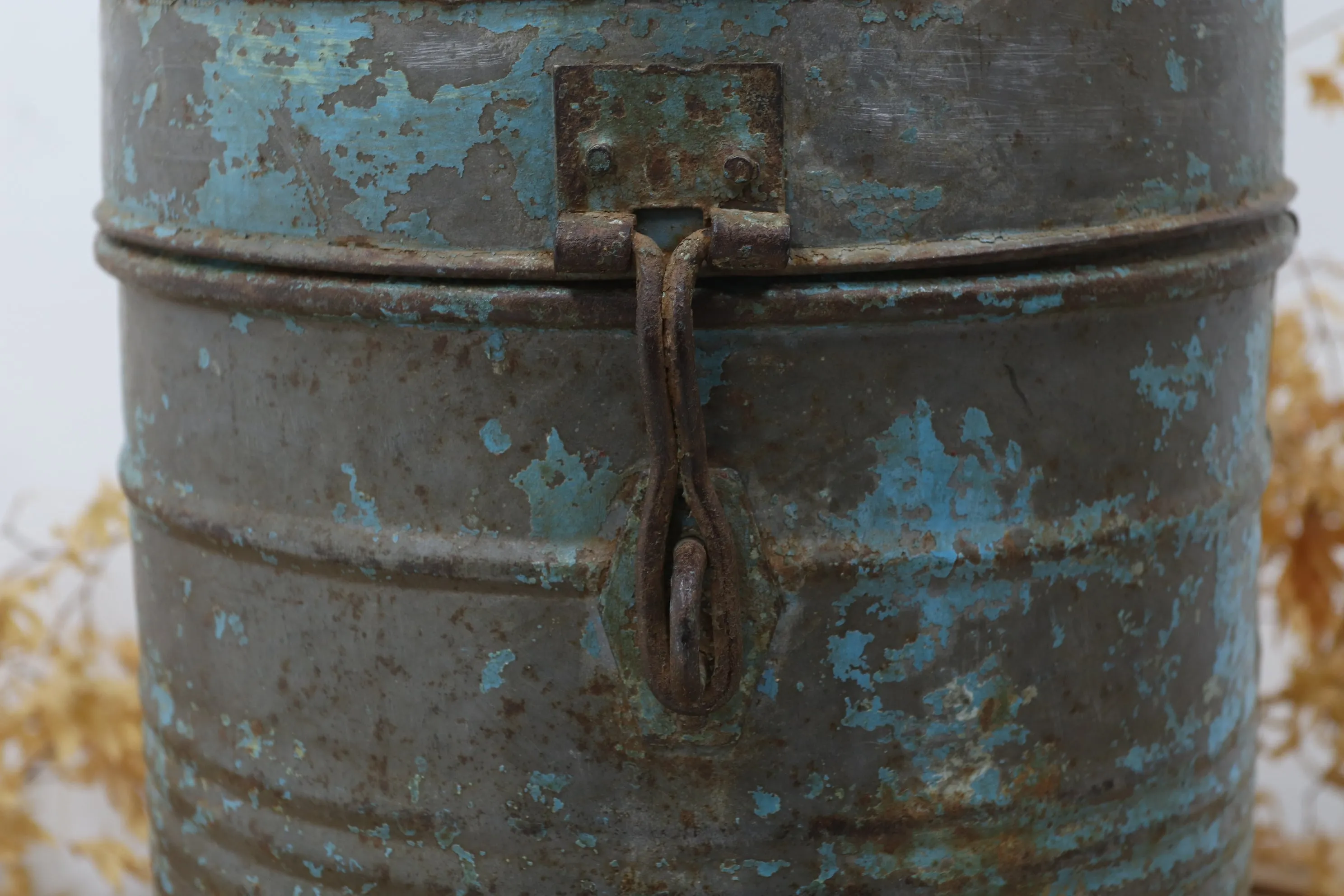 Early 20th Century Indian Rice Storage Drum (14)