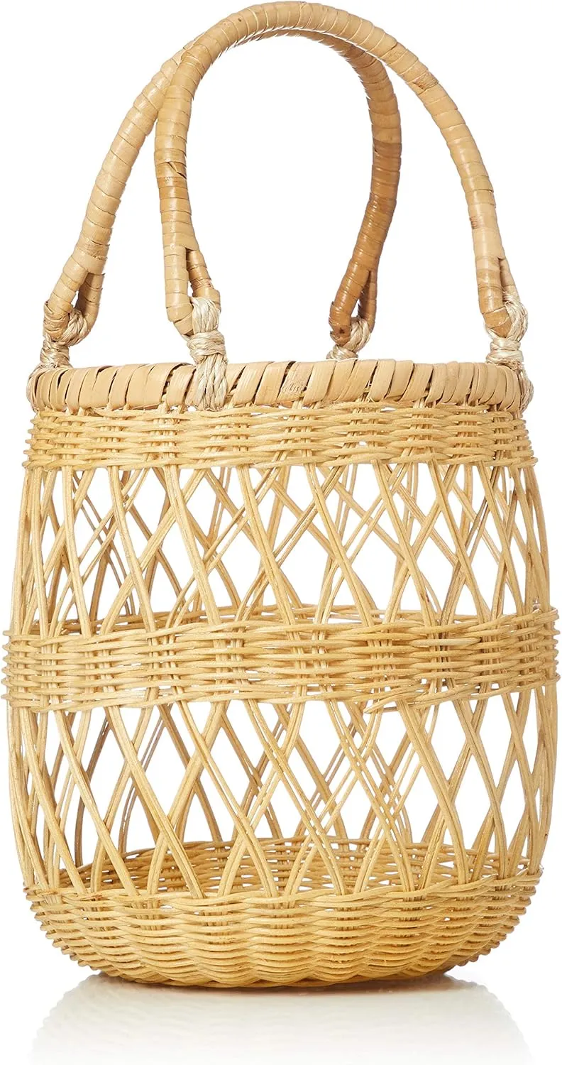 EARTH MADE(アースメイド) Wicker LACE Round Tote E5350 473753