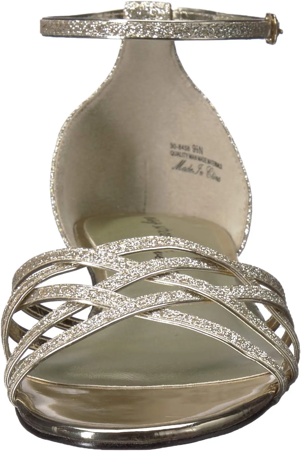 Easy Street Womens Tarrah Faux Leather Crossover Wedge Sandals