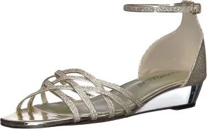Easy Street Womens Tarrah Faux Leather Crossover Wedge Sandals