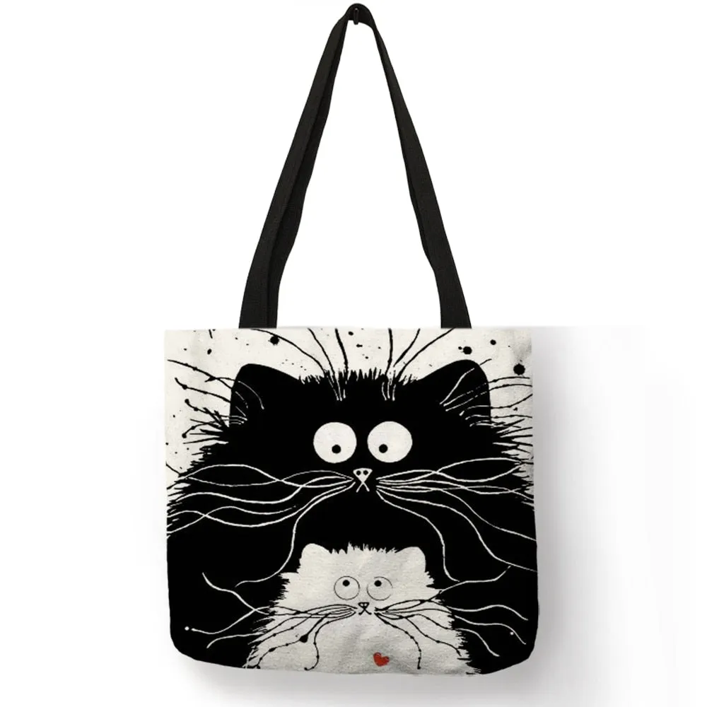 Eco Bag Friendly Cat Printing