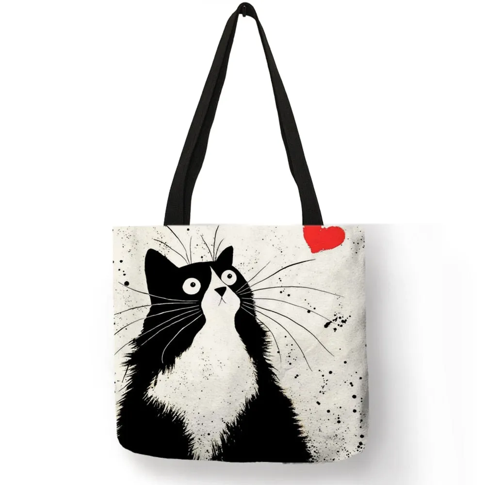 Eco Bag Friendly Cat Printing