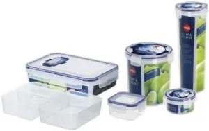 Emsa Clip & Close 10-Ounce Shallow Square-Shaped Transparent Food-Storage Container