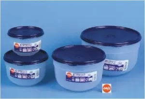 Emsa Superline Storage Container, Round Deep, 20-1/2-Ounce