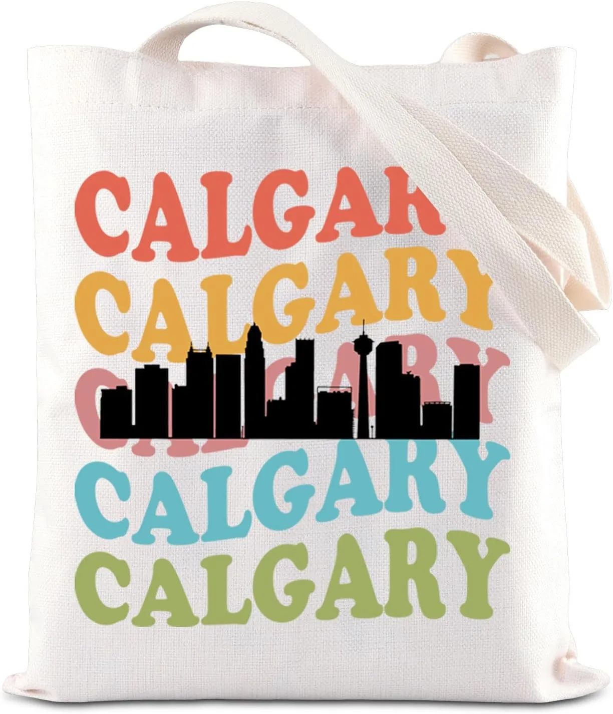 ENSIANTH Calgary Vacation Shopping Bag Southwest Canada City Trip Gift Canada Travel Souvenir Gift Calgary Lover Tote Bag