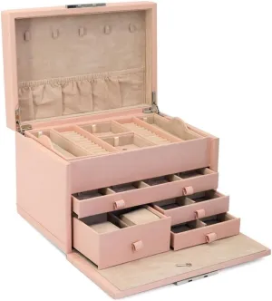 European-style Large-capacity Lockable Jewelry Watch Necklace Jewelry Storage Box Multi-function (D H22*W24*34.5CM)