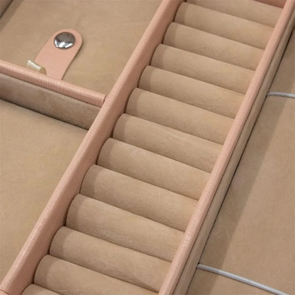 European-style Large-capacity Lockable Jewelry Watch Necklace Jewelry Storage Box Multi-function (D H22*W24*34.5CM)