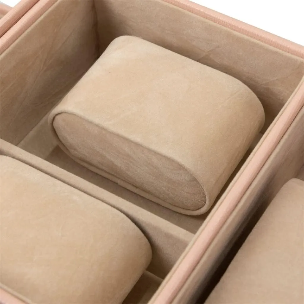 European-style Large-capacity Lockable Jewelry Watch Necklace Jewelry Storage Box Multi-function (D H22*W24*34.5CM)