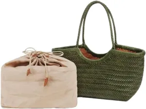 EvaLuLu Handwoven Leather Tote Bag Shoulder Bag