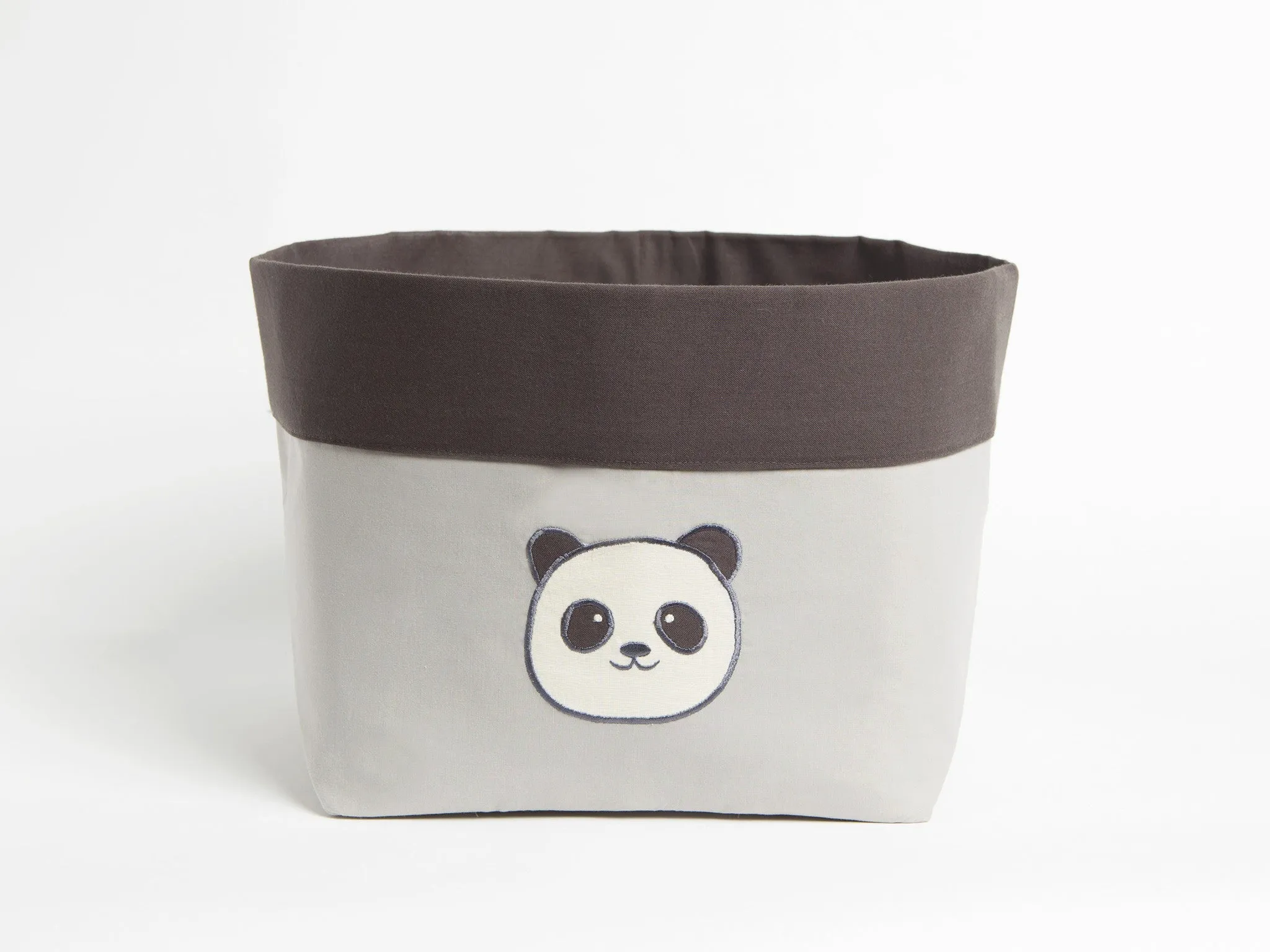 Fabric Storage Basket <br> Panda, Set of 2<br><span style="font-size: 10px;">Can be Personalised</span>