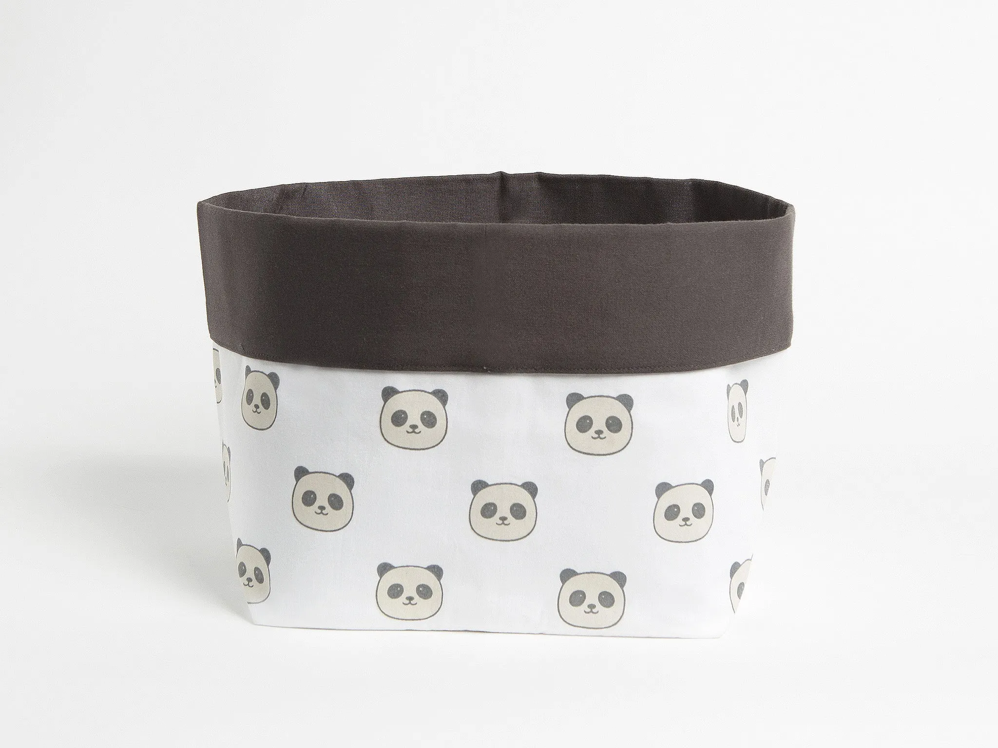 Fabric Storage Basket <br> Panda, Set of 2<br><span style="font-size: 10px;">Can be Personalised</span>