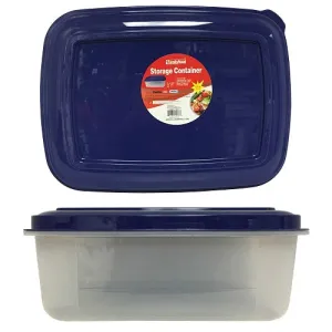 FamilyMaid, Storage Container Clear With Blue Lid, 5.2 qt (48 Pack)