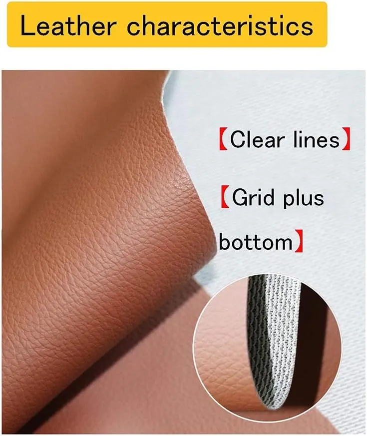 Faux Leather Fabric Faux Leather PVC Upholstery Fabric Leatherette for Upholstery Crafts, DIY Sewings, Sofa, Handbag, Hair Bows Decorations(Beige-White,1.6X5m)