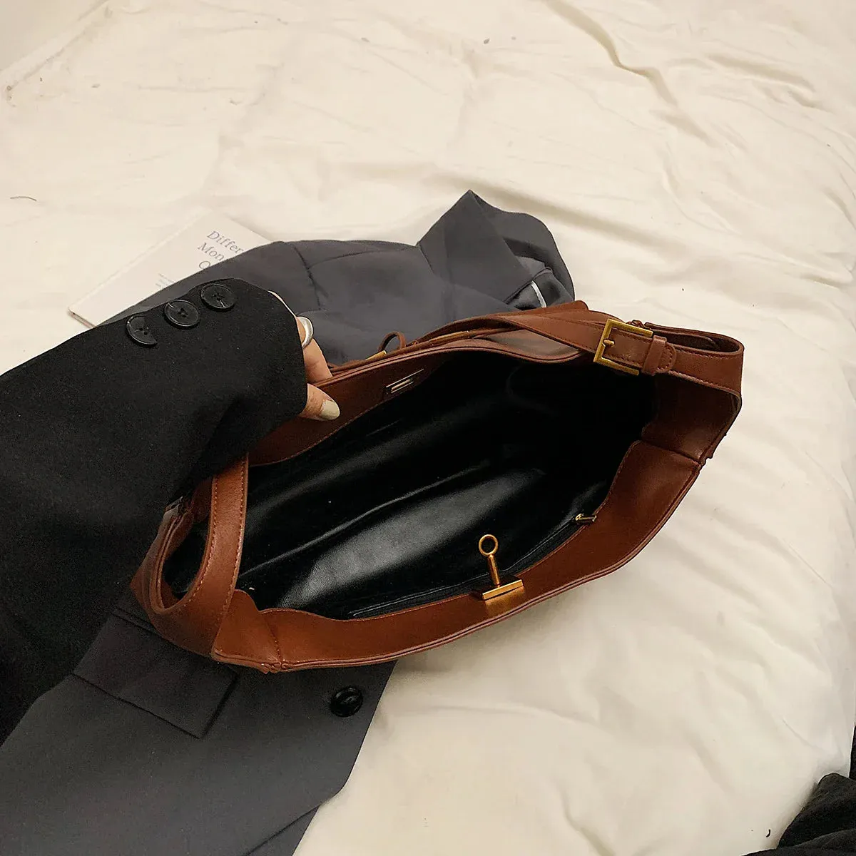 Faux Leather Shoulder Bags for Women