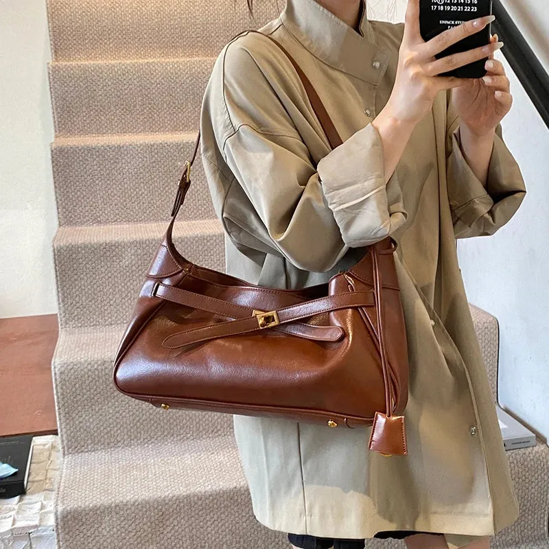Faux Leather Shoulder Bags for Women