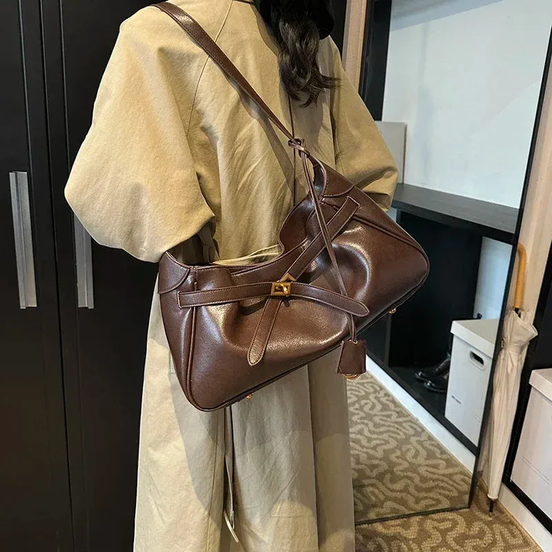 Faux Leather Shoulder Bags for Women