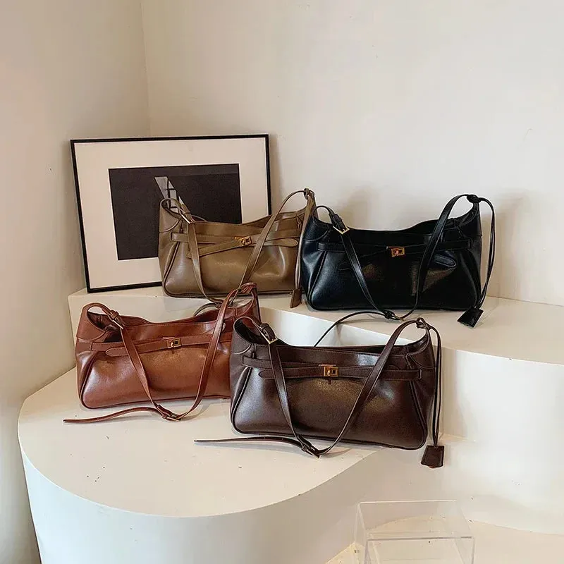 Faux Leather Shoulder Bags for Women