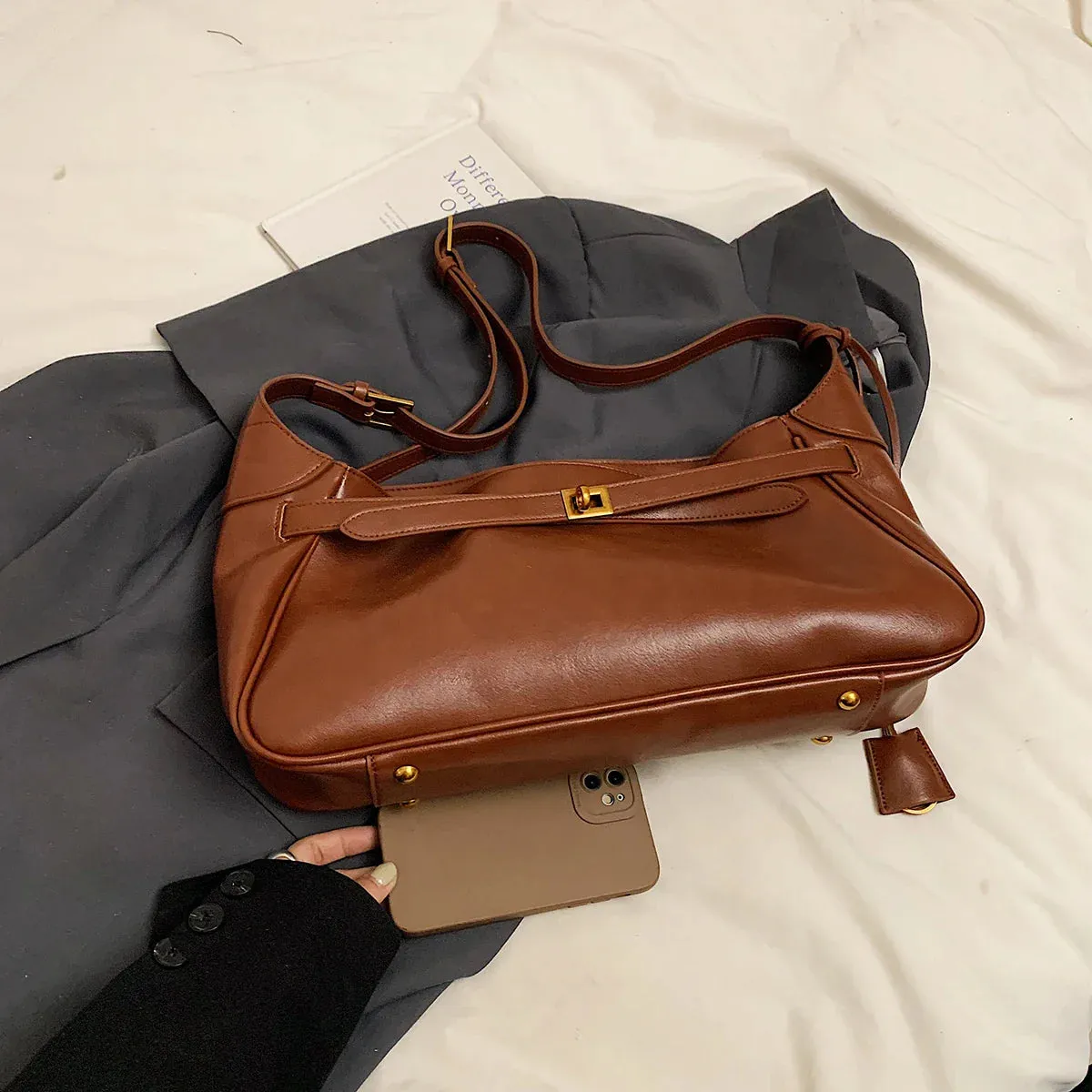 Faux Leather Shoulder Bags for Women