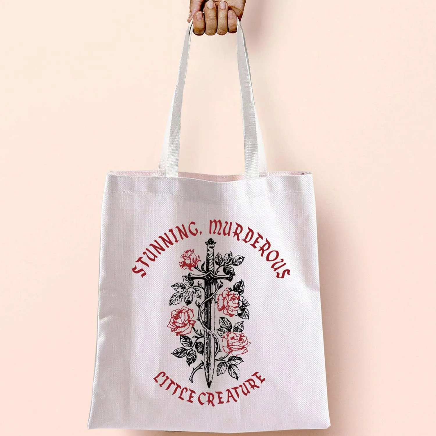 FBAA Merch From Blood And Ash Inspired Tote Bag Stunning Murderous Creature Bag JLA Literary Gift Book Quote Shopping Bag