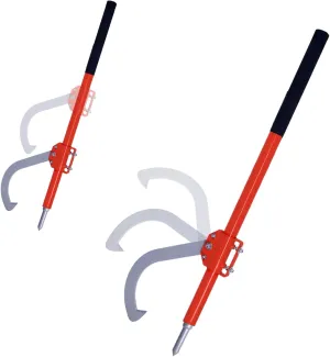 FEBTECH Log Peavey 48" - Carbon Steel Log Peavey Tool with Rubber Grip Handle & Fully Adjustable Hook - Log Peavey for Separating Stacked Firewood - Perfect Tool for Sawyers, Loggers & Wood Workers