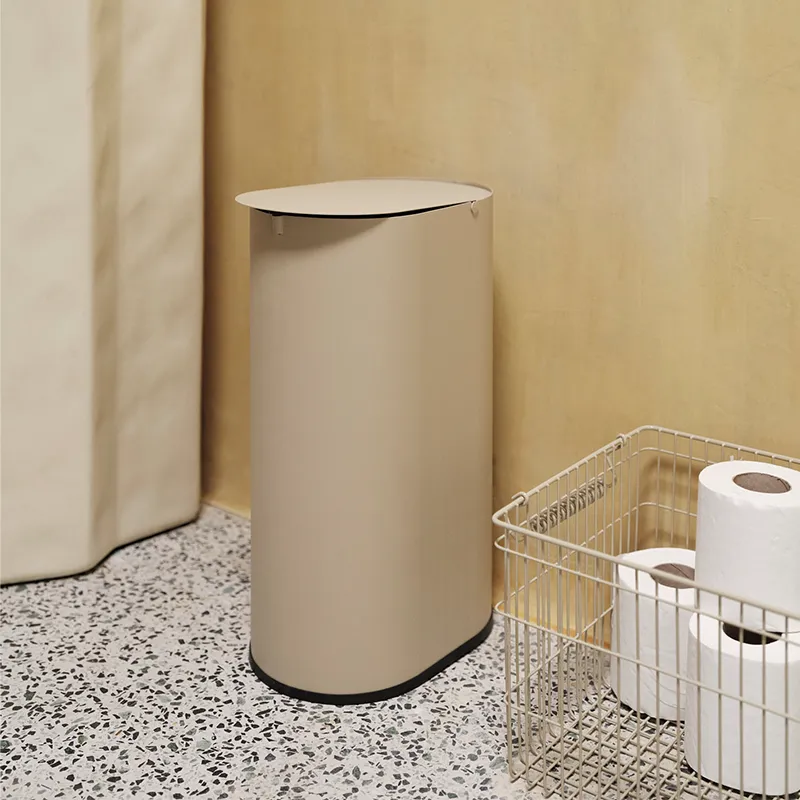 Ferm Living Set of 2 stackable storage baskets 'Cala' Cashmere