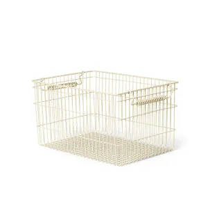 Ferm Living Set of 2 stackable storage baskets 'Cala' Cashmere