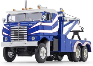 First Gear Rich Blue & White: Kenworth Bullnose Heavy-Duty Wrecker