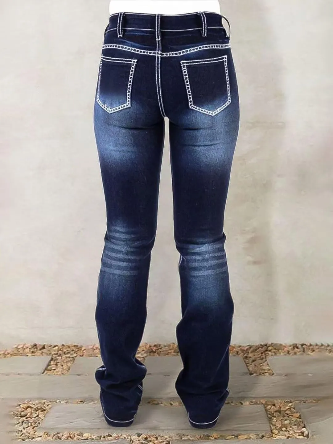 Flamingals Bootcut High Rise Casual Pocket Denim Jeans with Pockets