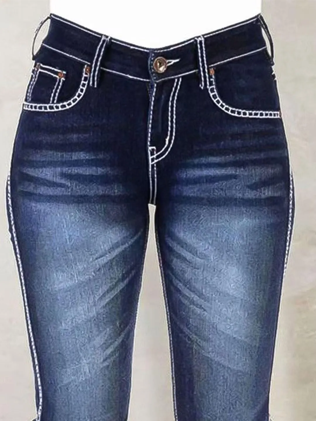 Flamingals Bootcut High Rise Casual Pocket Denim Jeans with Pockets