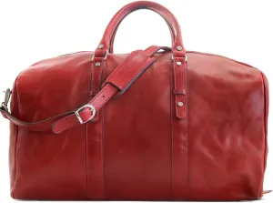 Floto Venezia Grande - large leather duffle luggage (Tuscan Red)