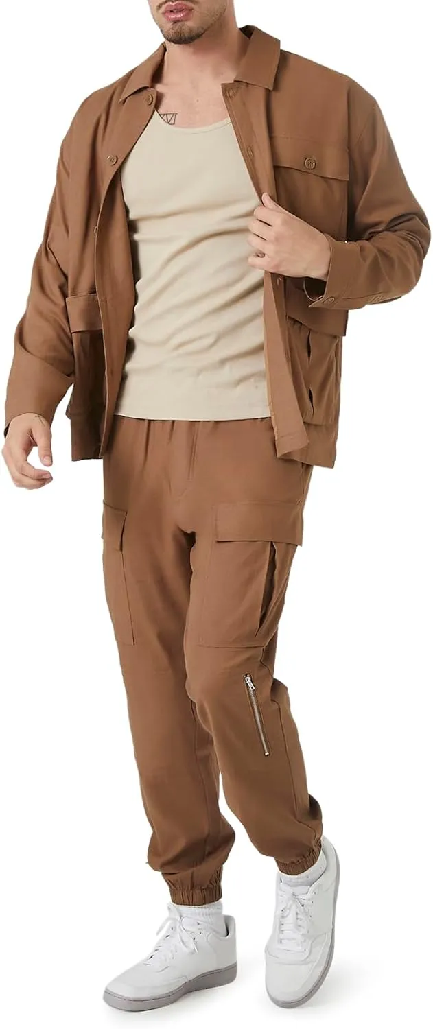 Forever 21 Men's Cargo Drawstring Joggers